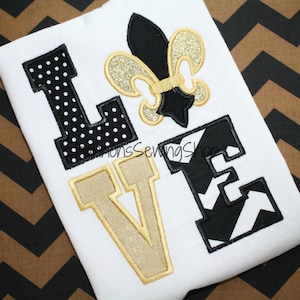 Girls Saints Shirt - Fleur De Lis Shirt - Black and Gold Shirt - Saints Shirt - Saints Fan