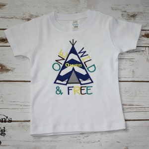 One Wild and Free Birthday Shirt, Indian Birthday, Teepee Birthday, One Birthday, First Birthday, Boys Wild Birthday