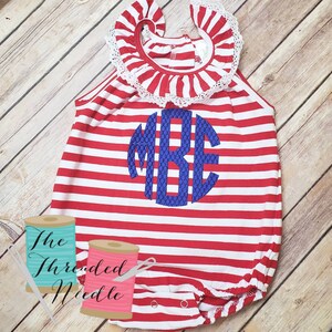 fourth of july bubble romper