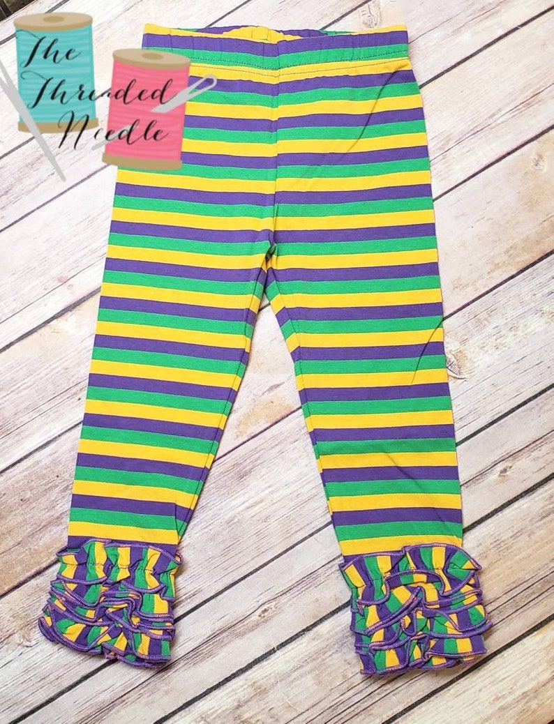 Mardi Gras Icings - Mardi Gras Pants - Mardi Gras Ruffle Leggings - Mardi Gras Outfit - Mardi Gras Leggings