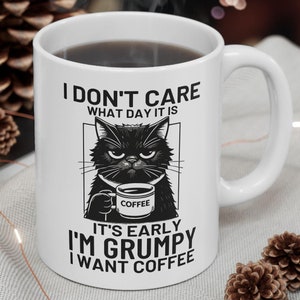 Funny Cat Mug - Cats Coffee 11oz Ceramic Mug, Cat Lover Gift, Kitty Tea Cup, Animal Lover Present, Kitten Beverage Container, Pet Owner