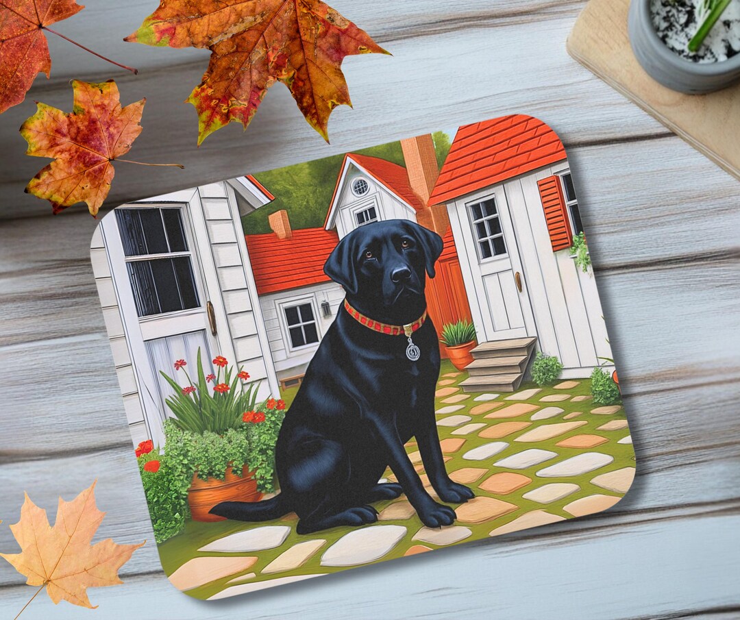 Black Lab Mouse Pad: Labrador Retriever Dog Lover Desk Decor - Etsy