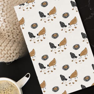 Strofinaccio con galline e pulcini, strofinaccio con galline, arredamento da fattoria, regalo per amanti delle galline, grazioso design con galline, strofinaccio con animali da fattoria, strofinaccio con galline