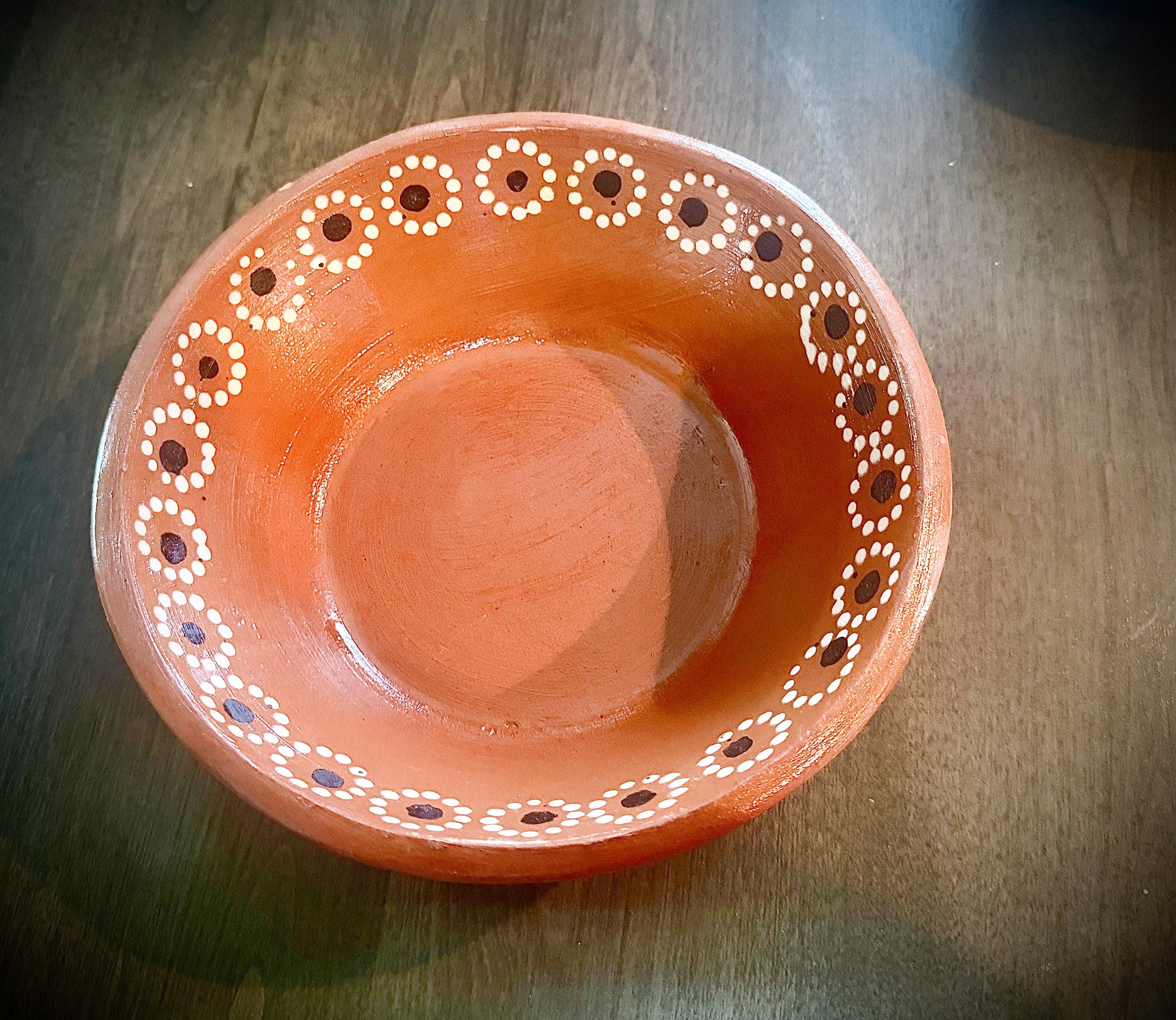 Handcrafted Mexican Clay Bowl | 9.75" Terracotta Serving Dish | Rustic Kitchenware | Handmade Pottery | Boho Home Decor