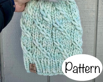 Switchback Beanie Digital PATTERN *this is not a finished product*
