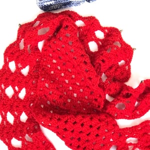 Heart Warming Hand-Knit Cozy Cap and Sweater Set With  Bell Embellishments