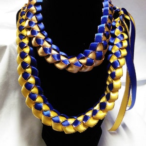Collier ruban - Bleu et...