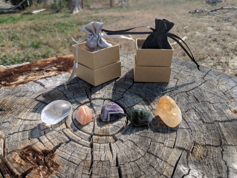 Stone Collection Yoga Luck and Abundance Stones Lucky Crystals Meditaiton Crystals Tumbled Stones Crystal Collection Gift
