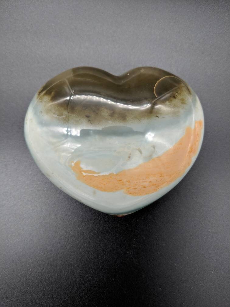天然研磨ハート型オーシャンジャスパー 361g - Etsy 日本