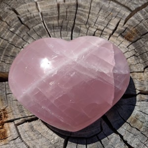 Heart Shaped Polished Rose Quartz Crystal 1lb