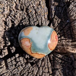 Natural Polished Heart Shaped Ocean Jasper 361g