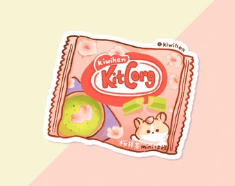 Corgi Kit Corg Sticker, Corgi Sticker, Dog Stickers, Cute Stickers, Snack Stickers, Kawaii Stickers, Planner Stickers, Japanese Sticker