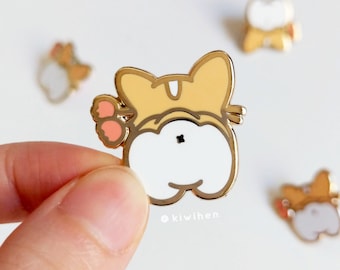 Corgi Booty Enamel Pin, Dog Lover Gifts