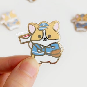 Mail Carrier Corgi Pin, Corgi Pin, USPS Pin, Enamel Pins, Corgi Pins, Postal Pins, Cute Pins, Corgi Gifts, Pins, Lapel Pins, Postal Gifts