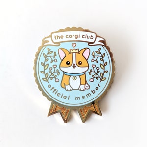 Corgi Club Pin, Corgi Pins, Enamel Pins, Lapel Pins, Pins, Pin, Corgi Gifts, Cute Pins, Dog Pins, Corgis, Welsh Corgi, Corgi Lovers