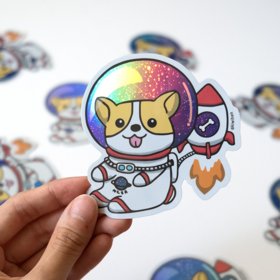 Science Corgi Sticker Holographic Stickers, Corgi Stickers, Vinyl Stickers, Die Cut Sticker ...