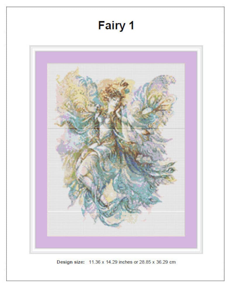 Fairy Cross Stitch Pattern 1 Instant PDF Download Faerie - Etsy