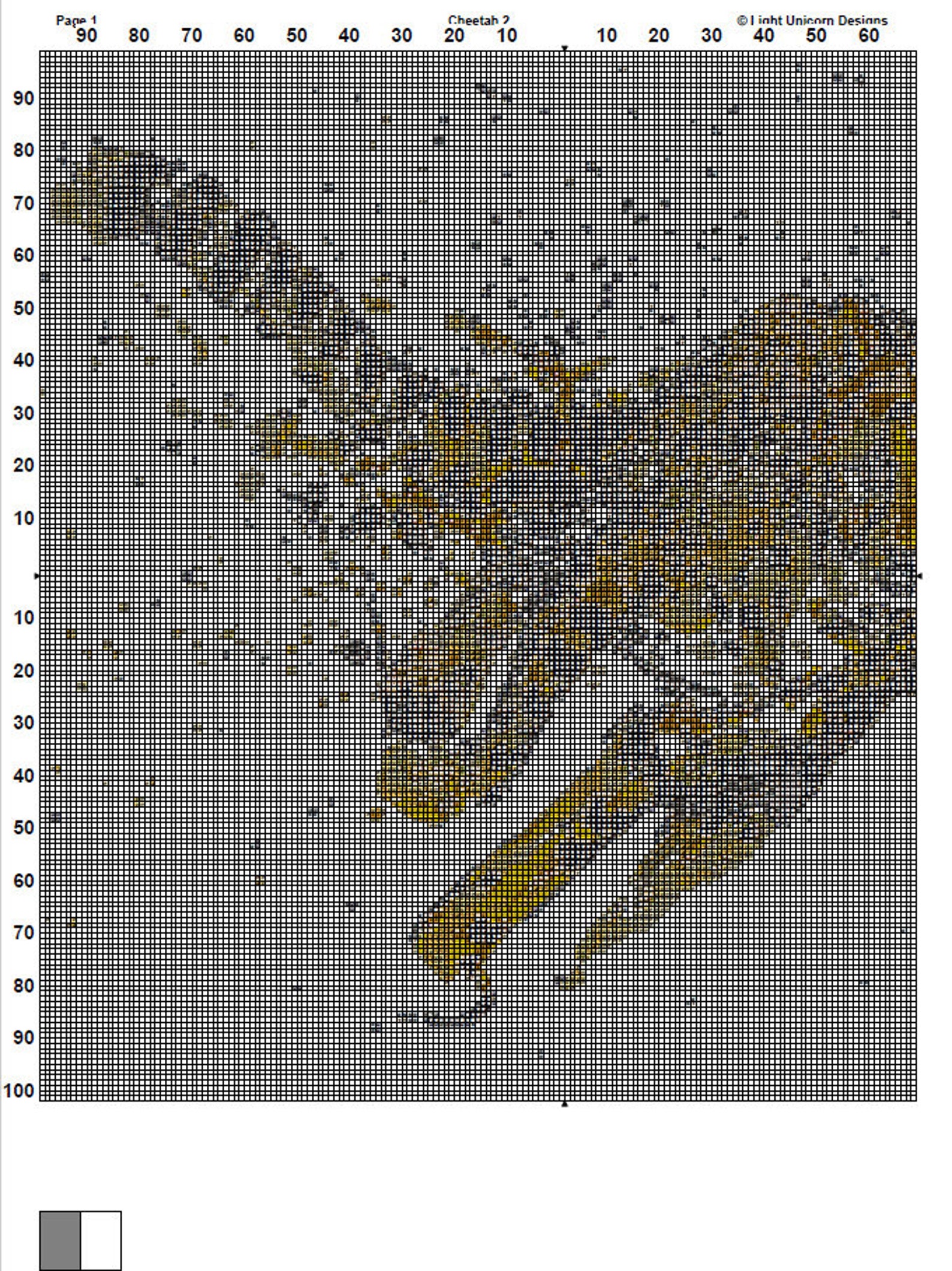 Cheetah Cross Stitch Pattern 2 Instant PDF Download - Cheetah ...