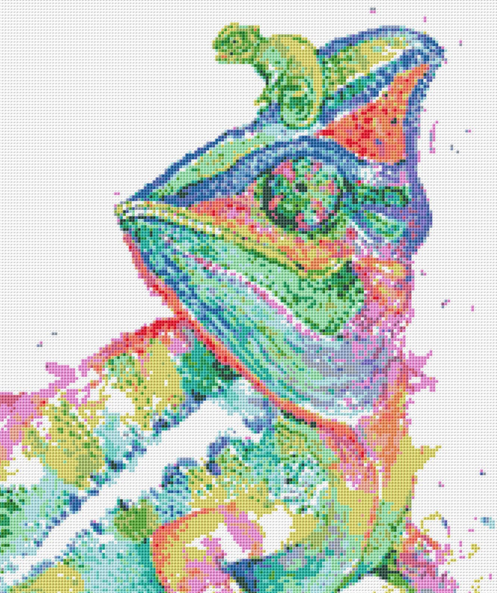 Chameleon Cross Stitch Pattern 1 Instant PDF Download Etsy