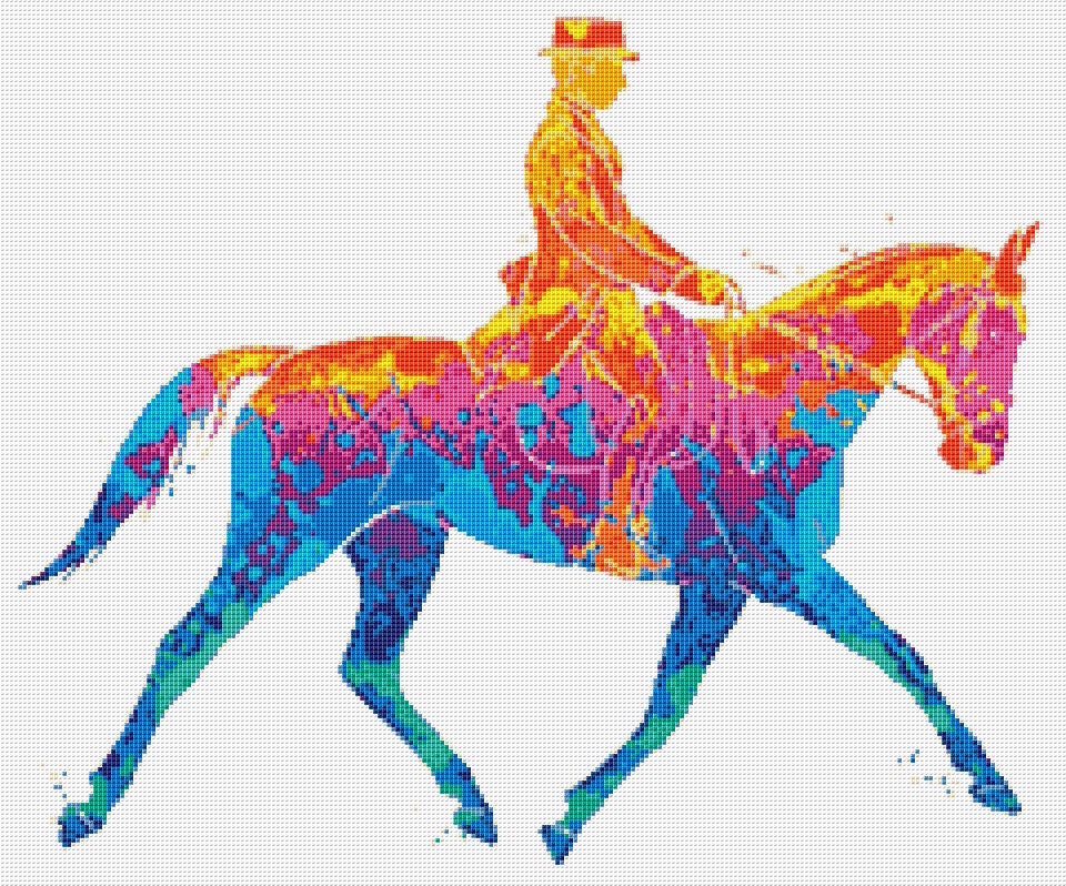 Equestrian Cross Stitch Pattern Instant PDF Download Horse Etsy