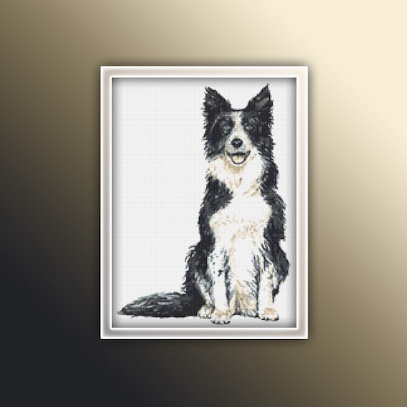 Border Collie Cross Stitch Pattern 7 Instant PDF Download Dog ...