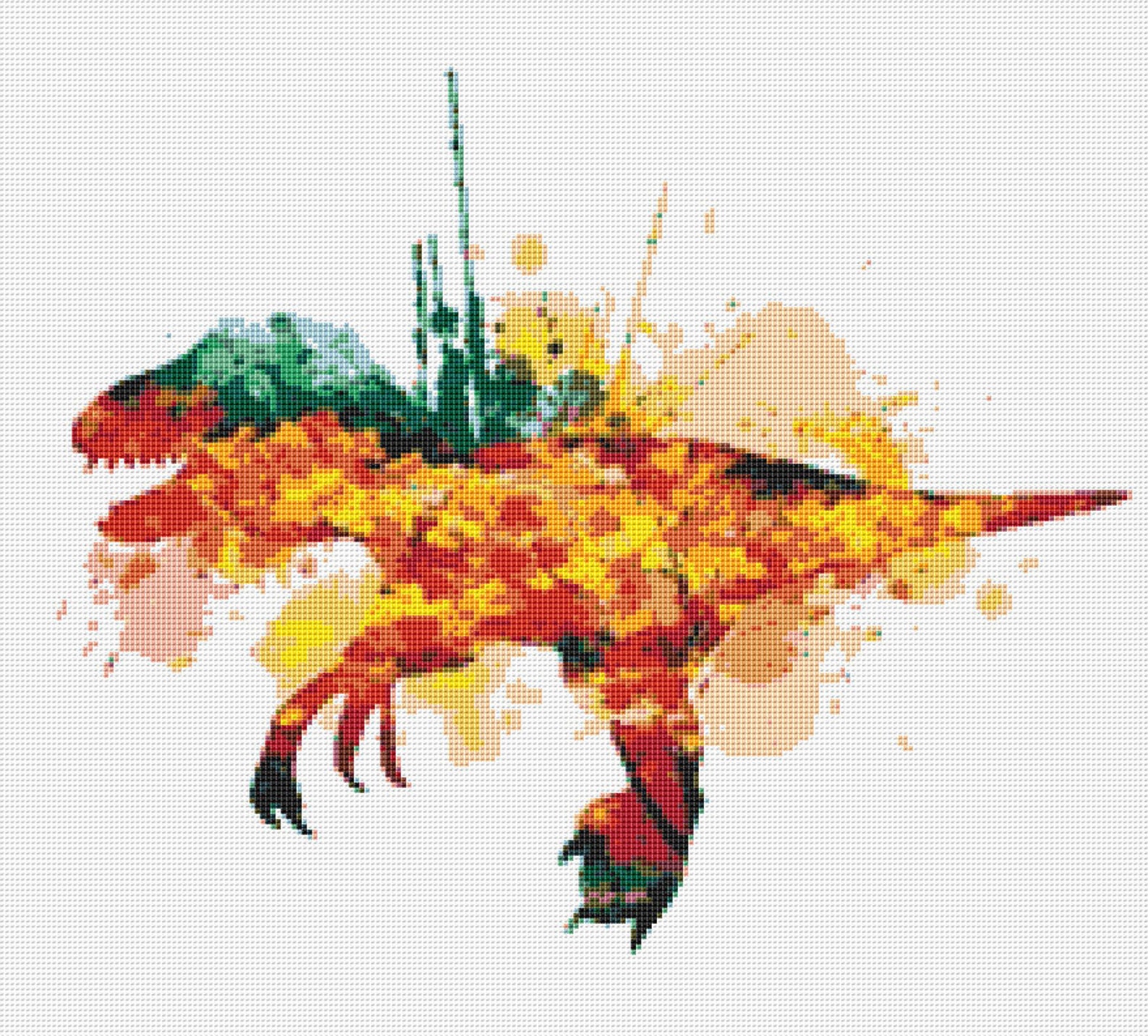 Dinosaur Cross Stitch Pattern 1 Instant PDF Download T Rex Etsy