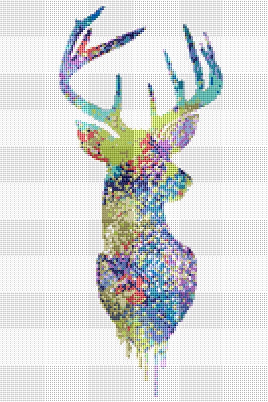 Deer Cross Stitch Pattern Set 1 Instant PDF Download Deer | Etsy