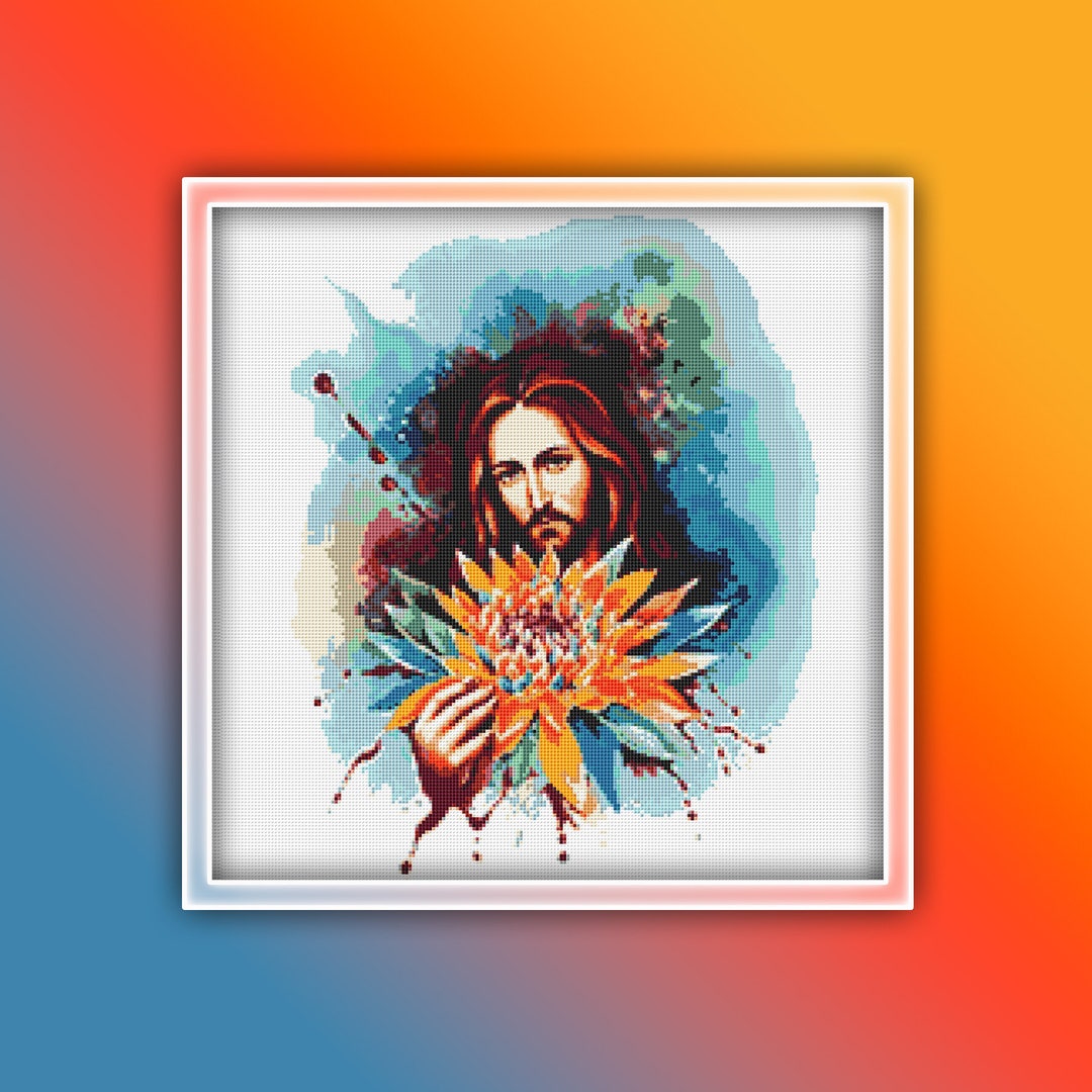 Jesus Christ Cross Stitch Pattern 3 Instant PDF Download - Jesus of ...
