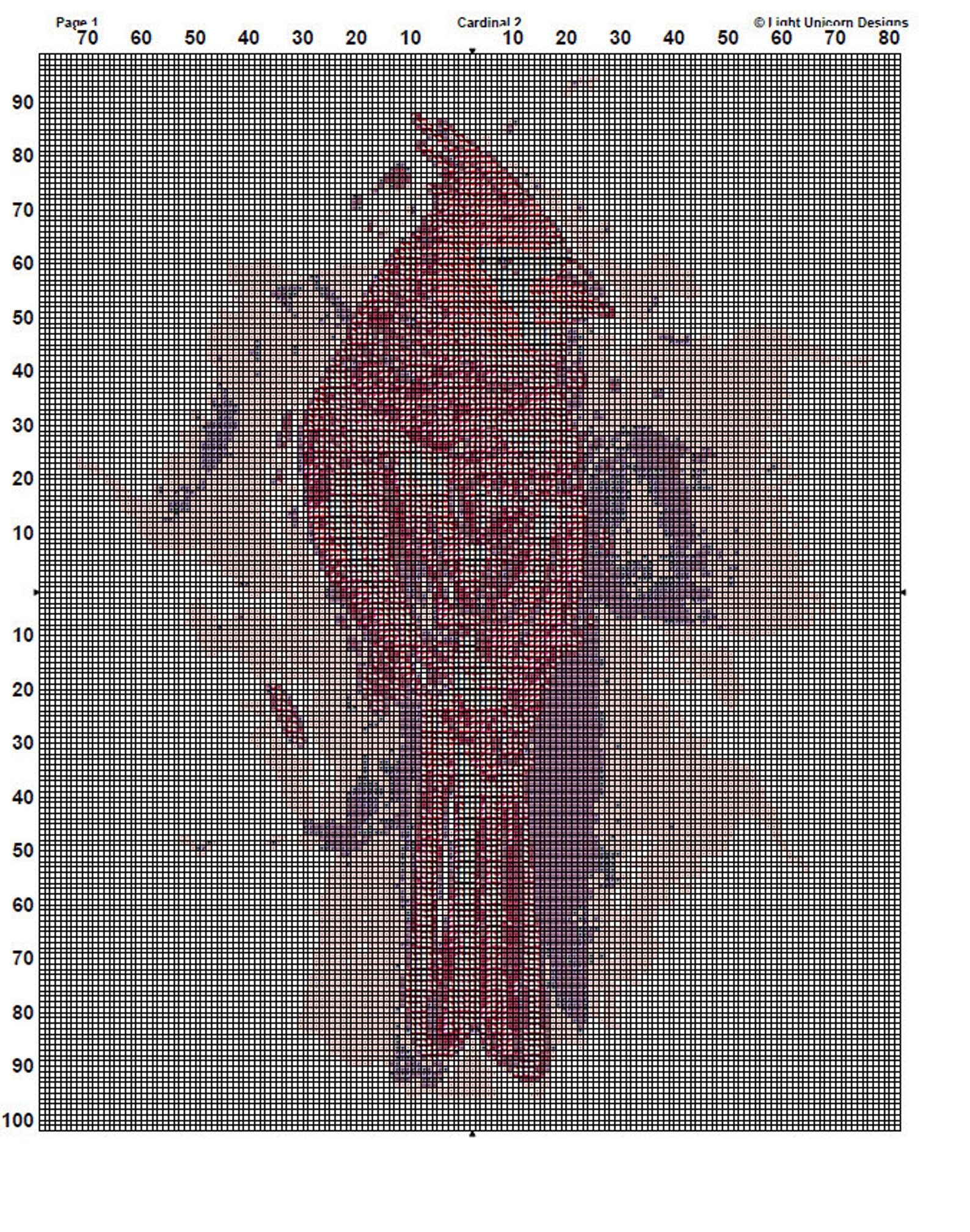 Cardinal Cross Stitch Pattern 2 Instant PDF Download - Cardinalidae ...