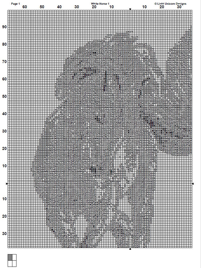 White Horse Cross Stitch Pattern 1 Instant PDF Download - Horse ...
