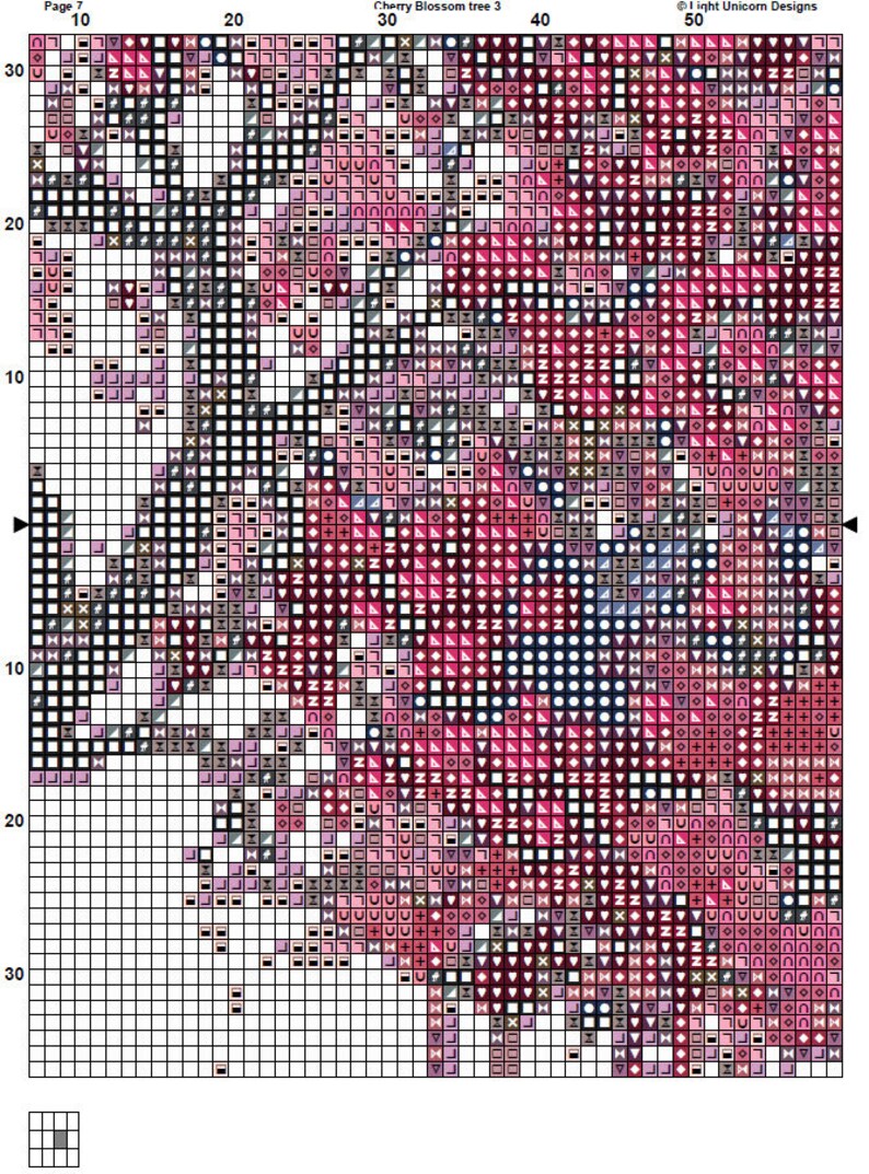 Cherry Blossom Tree 3 Cross Stitch Pattern Instant PDF Download ...