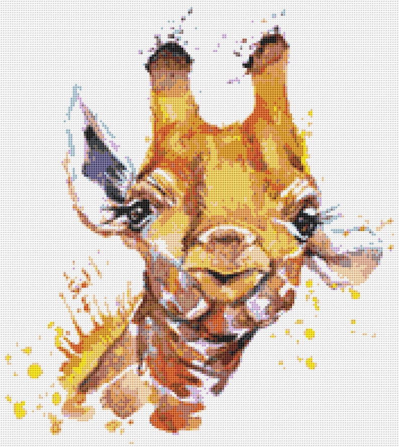 Giraffe Cross Stitch Pattern 4 Instant PDF Download Giraffe - Etsy
