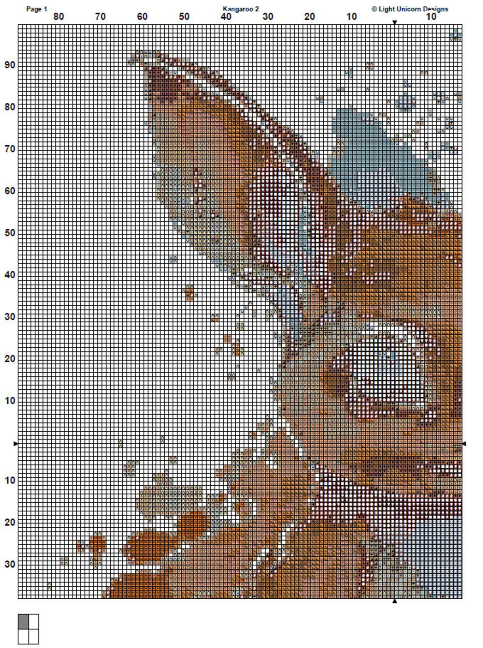 Kangaroo Cross Stitch Pattern 2 Instant PDF Download Etsy