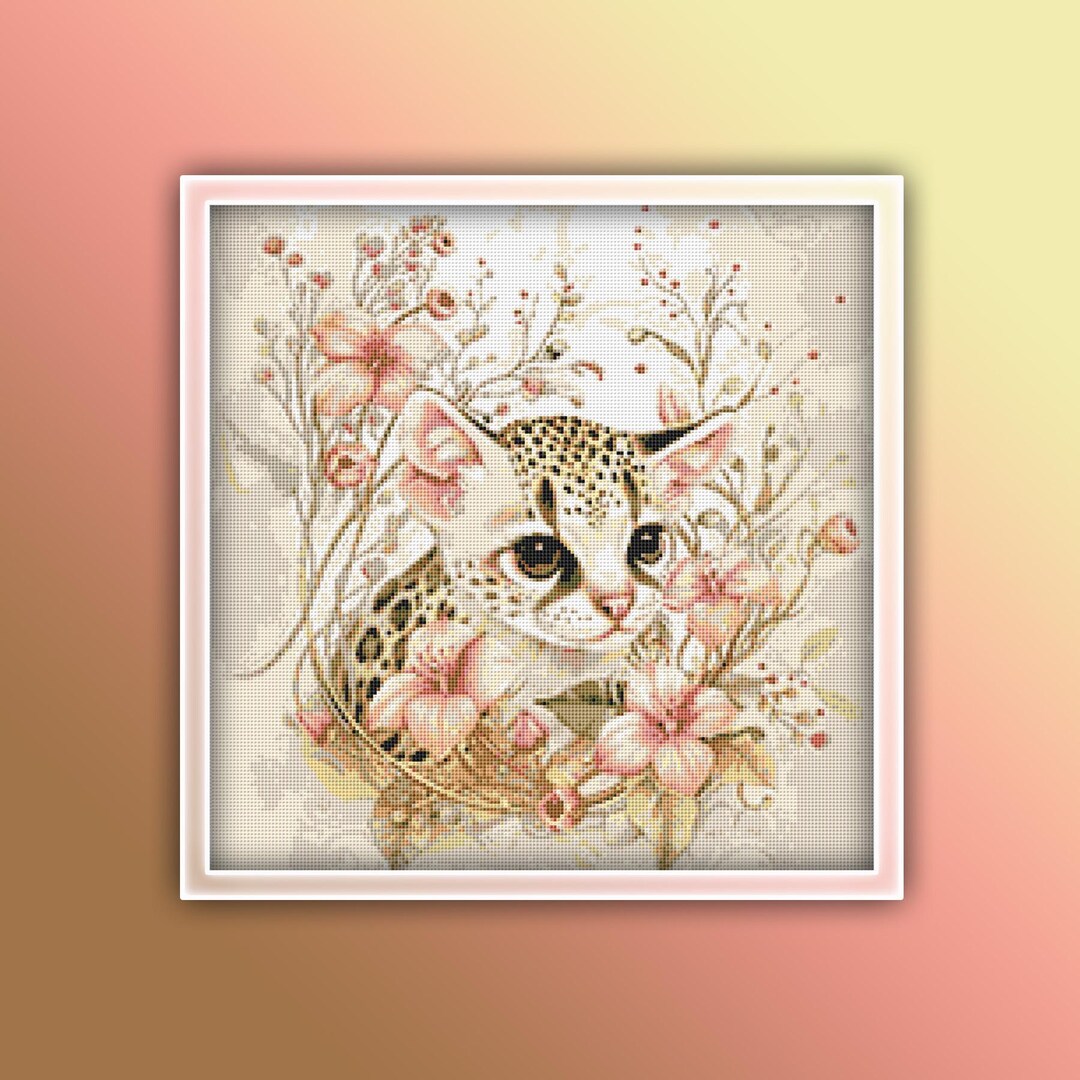 Ocelot Cross Stitch Pattern 5 Instant PDF Download - Wild Cat ...