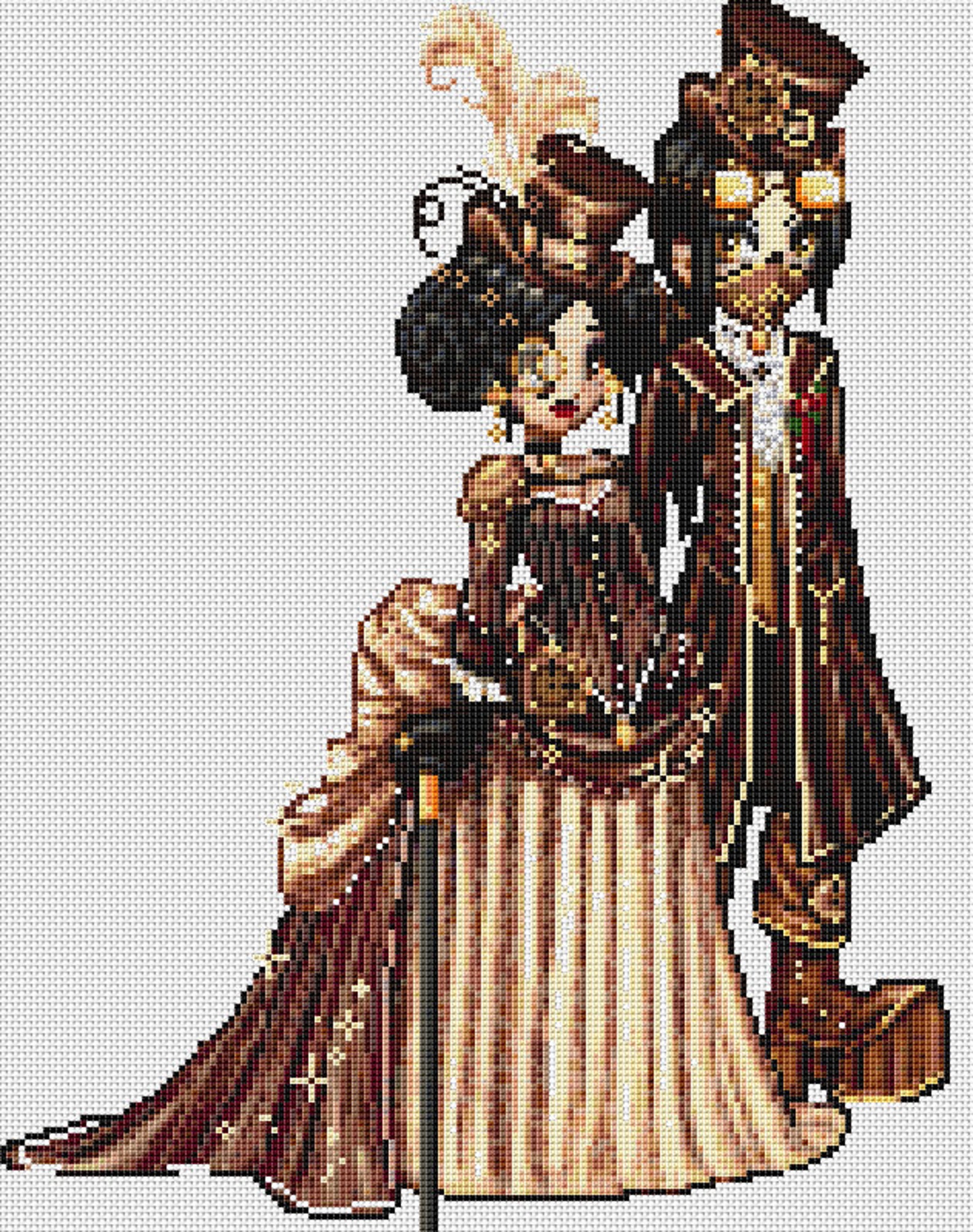 Steampunk Love Cross Stitch Pattern Instant PDF Download | Etsy