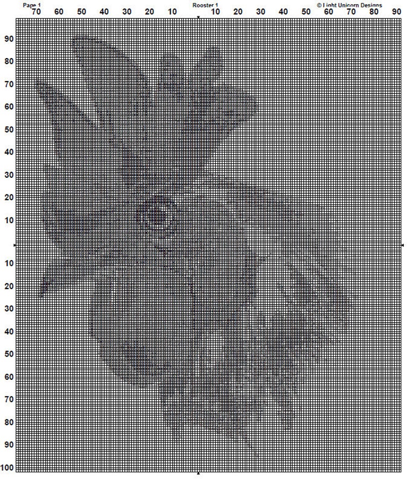 Rooster Cross Stitch Pattern 1 Instant PDF Download - Chicken ...