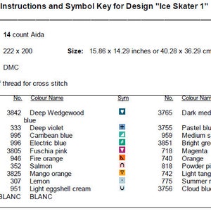 Ice Skater Cross Stitch Pattern 1 Instant Download Instant PDF Download Figure Ice Skating Watercolor Cross Stitch Pattern image 3
