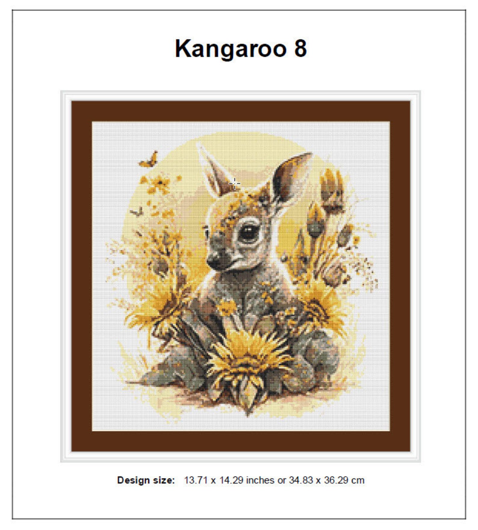 Kangaroo Cross Stitch Pattern 8 Instant PDF Download Etsy