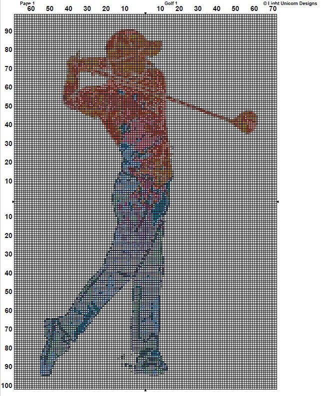 Golf Cross Stitch Pattern 1 Instant Download Instant PDF Download ...