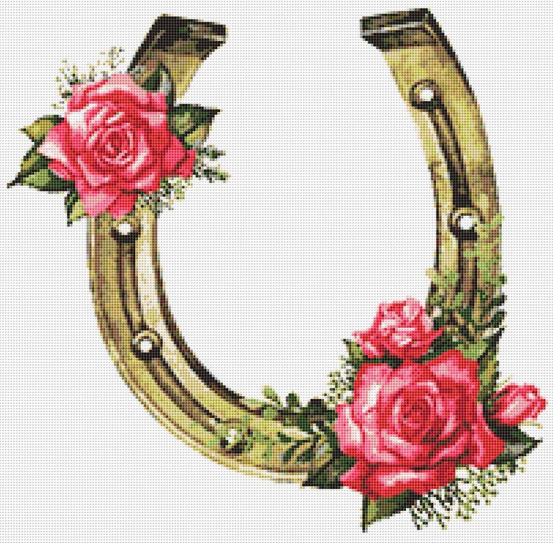 Horse Shoe Cross Stitch Pattern Instant PDF Download Etsy