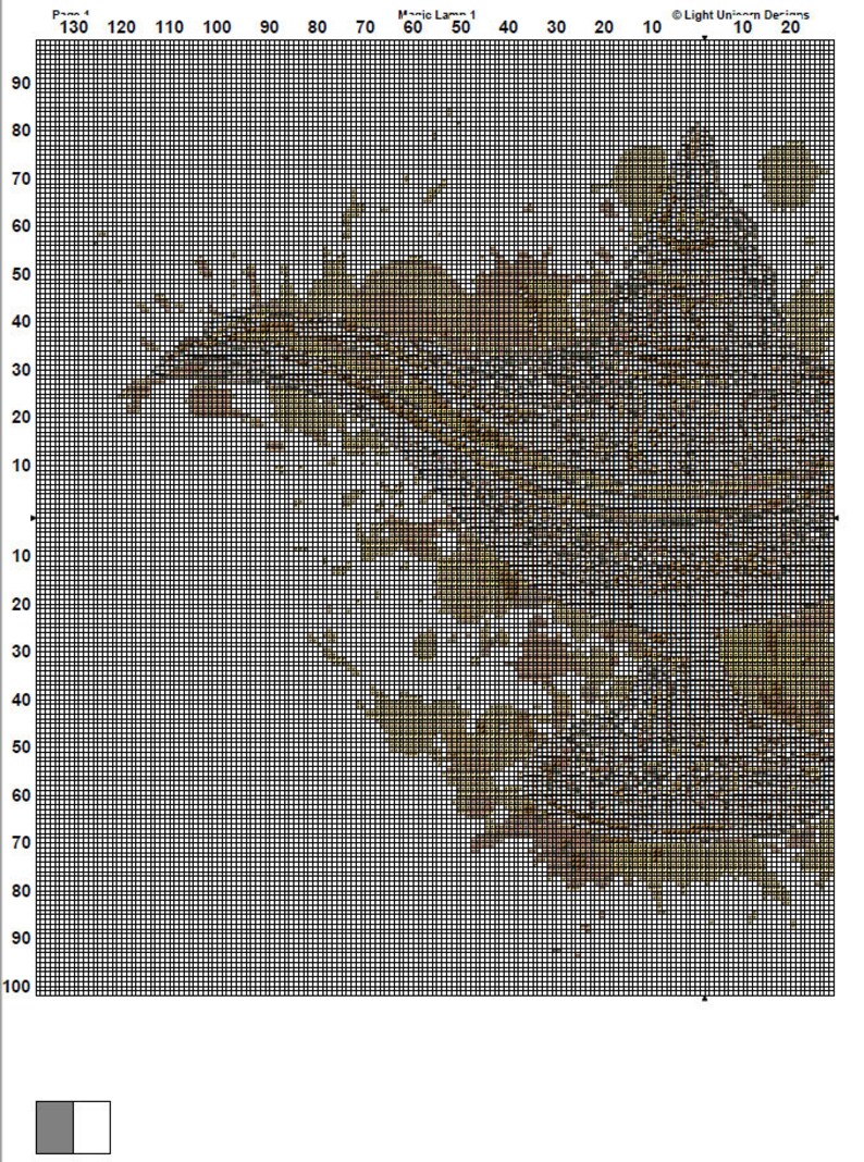 Op de afbeelding: Een pixel art-afbeelding van een landschap in bruin, groen en wit. De afbeelding is gemaakt van kleine vierkantjes, en de kleuren zijn samengevoegd om een realistisch effect te cre&euml;ren.