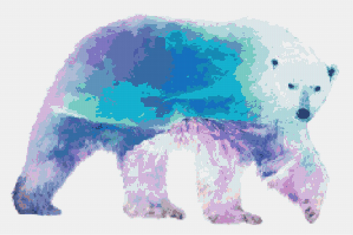 Polar Bear Cross Stitch Pattern 5 Instant PDF Download Polar Etsy