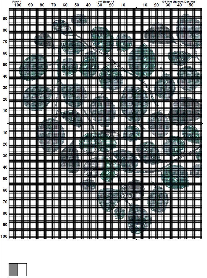 Leaf Heart Cross Stitch Pattern 11 Instant Download Instant PDF ...
