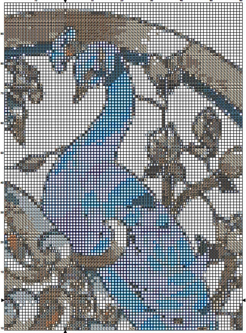 Peacocks Cross Stitch Pattern 1 Instant PDF Download Peacock Etsy