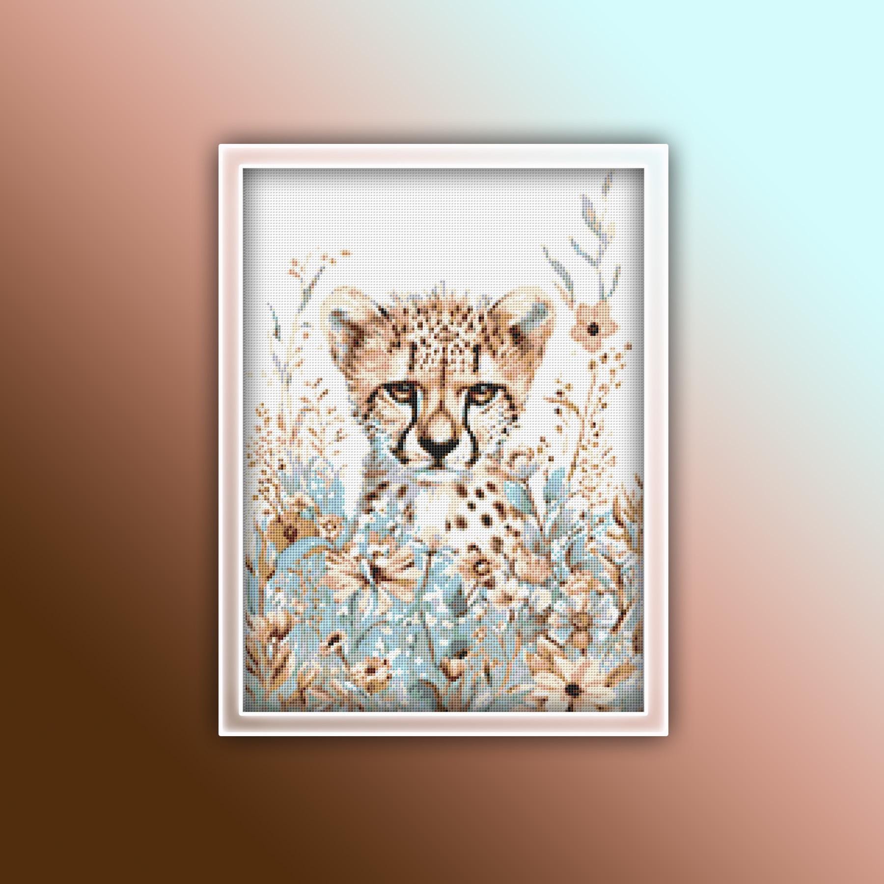 Cheetah Cross Stitch Pattern 17 Instant PDF Download - Cheetah ...