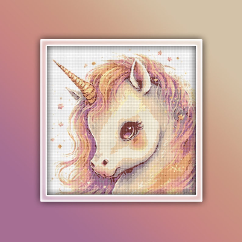 Unicorn Cross Stitch Pattern 8 Instant PDF Download Horse Etsy