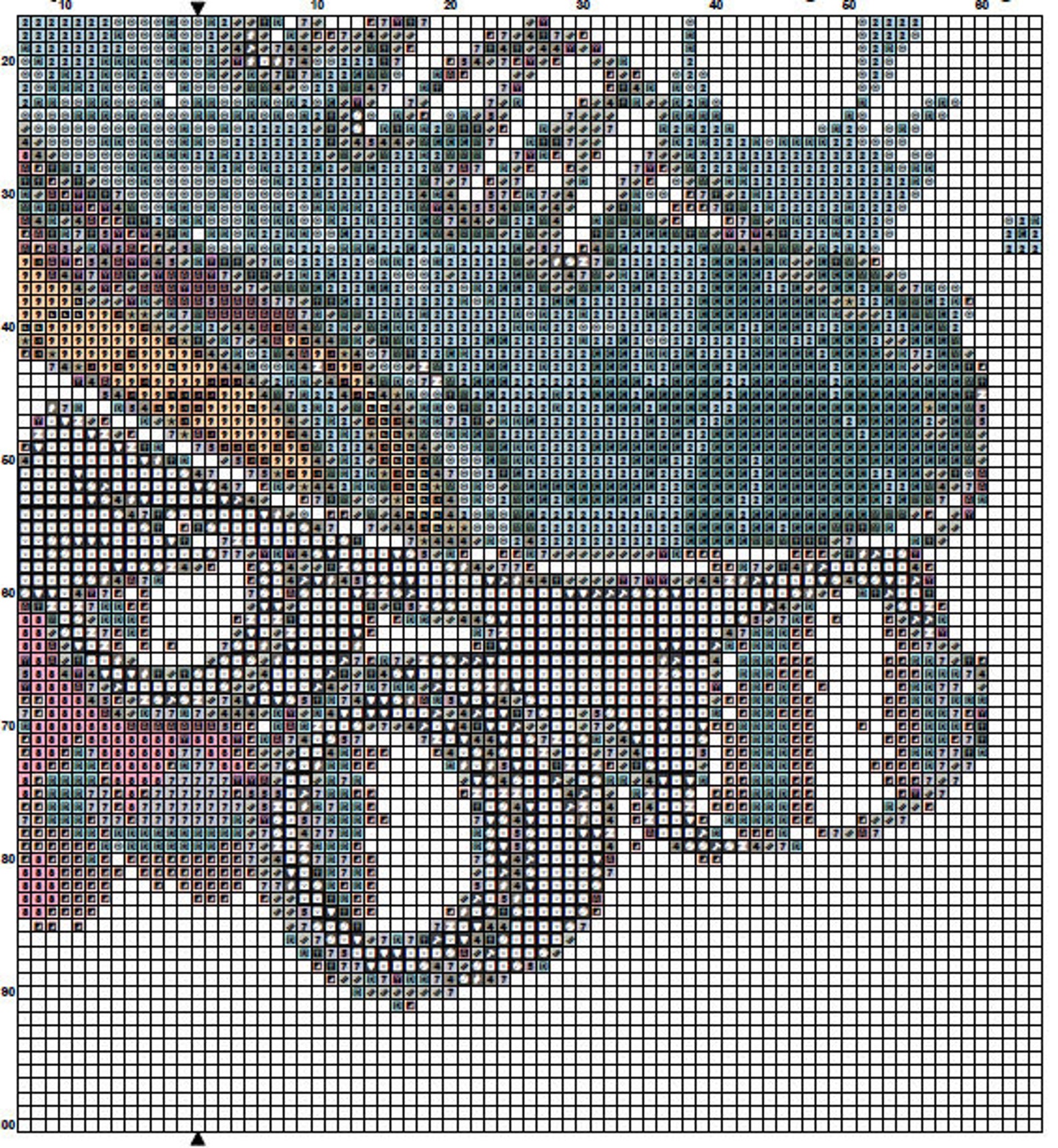 Roller Skate Cross Stitch Pattern 1 Instant PDF Download Etsy