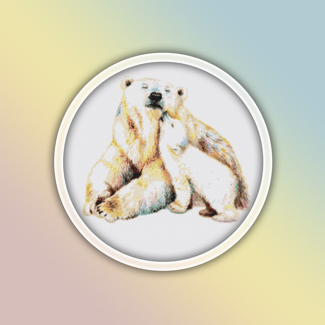 Polar Bear Cross Stitch Pattern 2 Instant PDF Download Polar Etsy