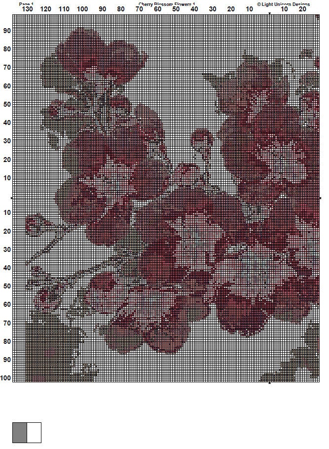 Cherry Blossoms Flowers Cross Stitch Pattern 1 Instant PDF Download ...
