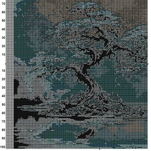Asian Tree Cross Stitch Pattern 2 Instant PDF Download | Summer Tree ...